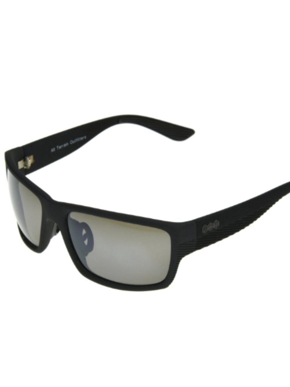 Foster Grant All Terrain Men's Rubberized Polarized Square Sunglasses Black